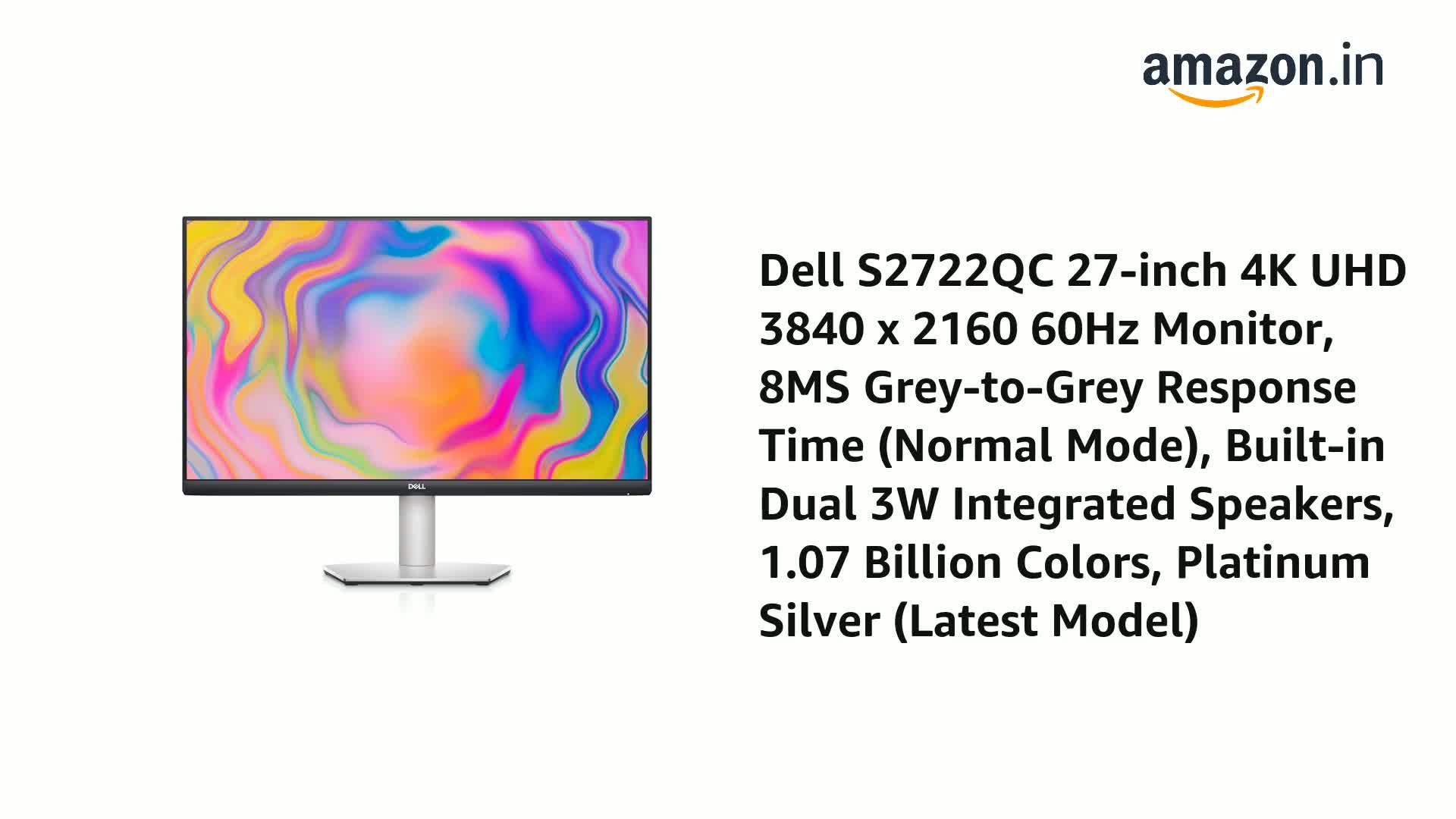 【volさん】Dell S2722QC s2722qc-cfp-00000ff090-gy-